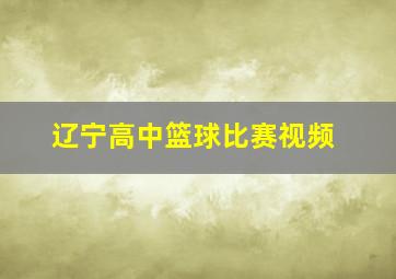 辽宁高中篮球比赛视频