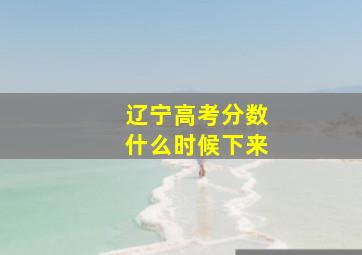 辽宁高考分数什么时候下来