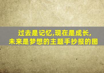 过去是记忆,现在是成长,未来是梦想的主题手抄报的图