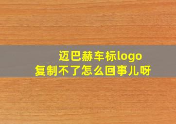 迈巴赫车标logo复制不了怎么回事儿呀