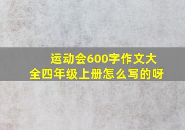 运动会600字作文大全四年级上册怎么写的呀