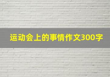 运动会上的事情作文300字