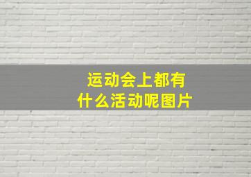 运动会上都有什么活动呢图片