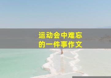 运动会中难忘的一件事作文