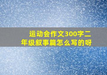 运动会作文300字二年级叙事篇怎么写的呀