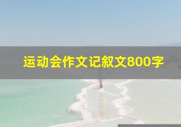 运动会作文记叙文800字