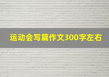 运动会写篇作文300字左右