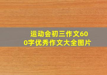 运动会初三作文600字优秀作文大全图片