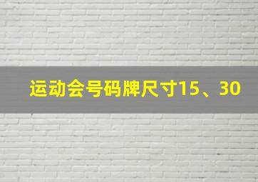 运动会号码牌尺寸15、30