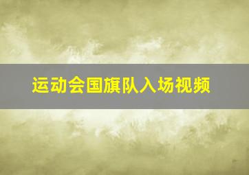 运动会国旗队入场视频