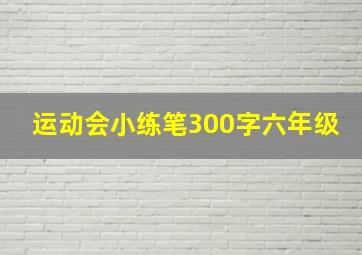 运动会小练笔300字六年级