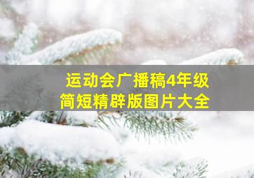 运动会广播稿4年级简短精辟版图片大全