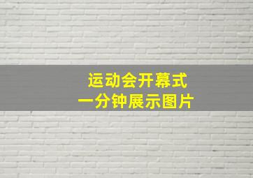 运动会开幕式一分钟展示图片