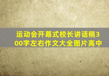 运动会开幕式校长讲话稿300字左右作文大全图片高中