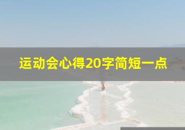 运动会心得20字简短一点