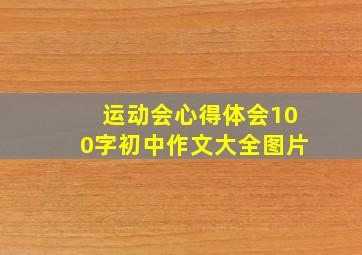 运动会心得体会100字初中作文大全图片