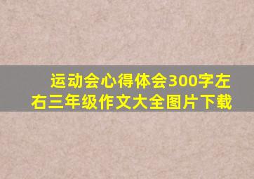 运动会心得体会300字左右三年级作文大全图片下载