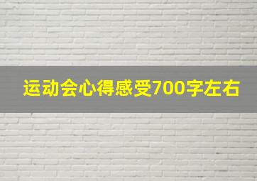 运动会心得感受700字左右