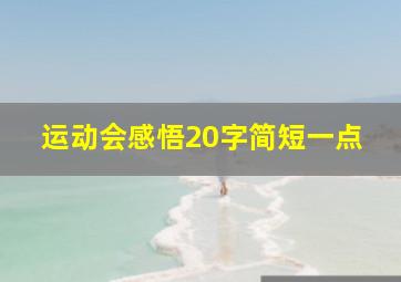 运动会感悟20字简短一点