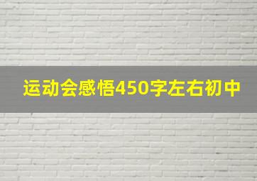 运动会感悟450字左右初中