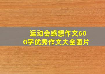 运动会感想作文600字优秀作文大全图片