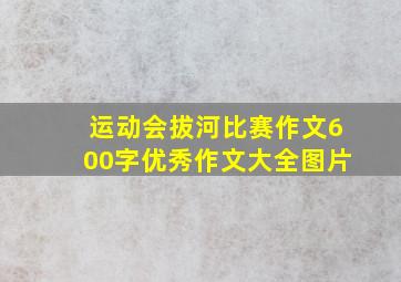 运动会拔河比赛作文600字优秀作文大全图片