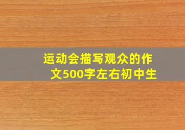 运动会描写观众的作文500字左右初中生