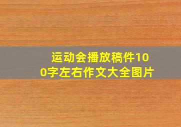 运动会播放稿件100字左右作文大全图片