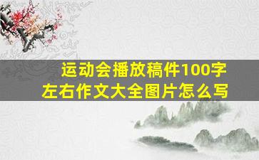 运动会播放稿件100字左右作文大全图片怎么写