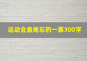 运动会最难忘的一幕300字