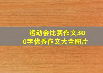 运动会比赛作文300字优秀作文大全图片