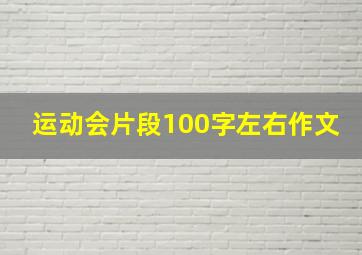 运动会片段100字左右作文