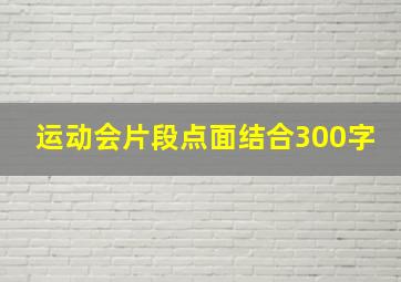 运动会片段点面结合300字