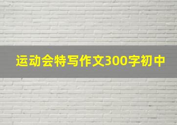 运动会特写作文300字初中