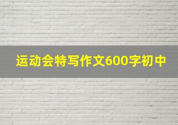 运动会特写作文600字初中