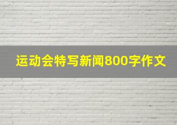 运动会特写新闻800字作文