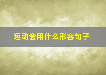 运动会用什么形容句子