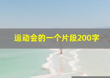 运动会的一个片段200字