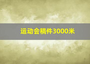 运动会稿件3000米