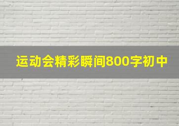 运动会精彩瞬间800字初中