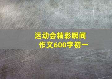 运动会精彩瞬间作文600字初一