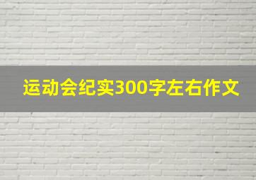 运动会纪实300字左右作文