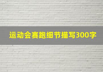 运动会赛跑细节描写300字