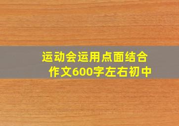 运动会运用点面结合作文600字左右初中