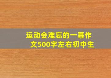 运动会难忘的一幕作文500字左右初中生