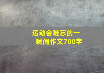 运动会难忘的一瞬间作文700字