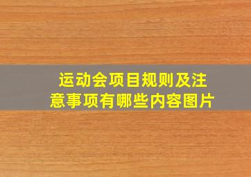 运动会项目规则及注意事项有哪些内容图片