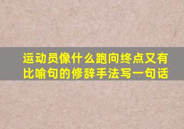 运动员像什么跑向终点又有比喻句的修辞手法写一句话