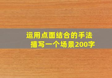 运用点面结合的手法描写一个场景200字