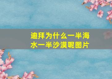 迪拜为什么一半海水一半沙漠呢图片